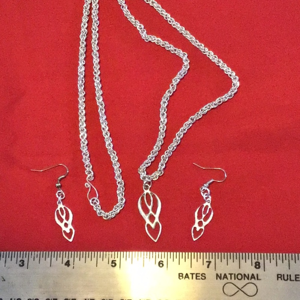 Sterling Silver necklace and earring set